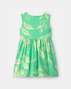Tout-petit fille - Robe sans manches &agrave; motif de fleurs tropicales - Vert, image 2 sur 3 diapositives
