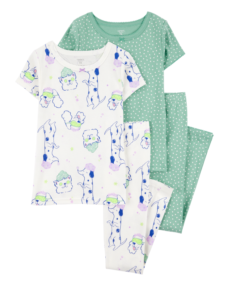 Kid 4-Piece Dog Cotton Pyjamas, image 1 of 4 slides