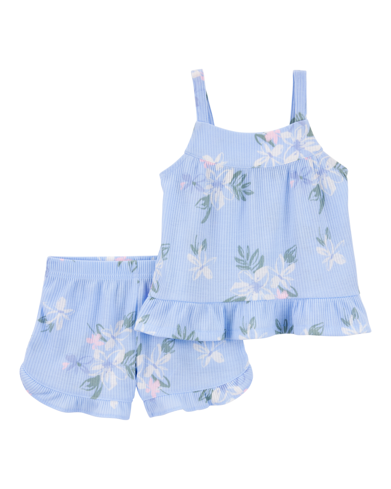 Toddler 2-Piece Floral Loose Fit Pyjamas, image 1 of 3 slides