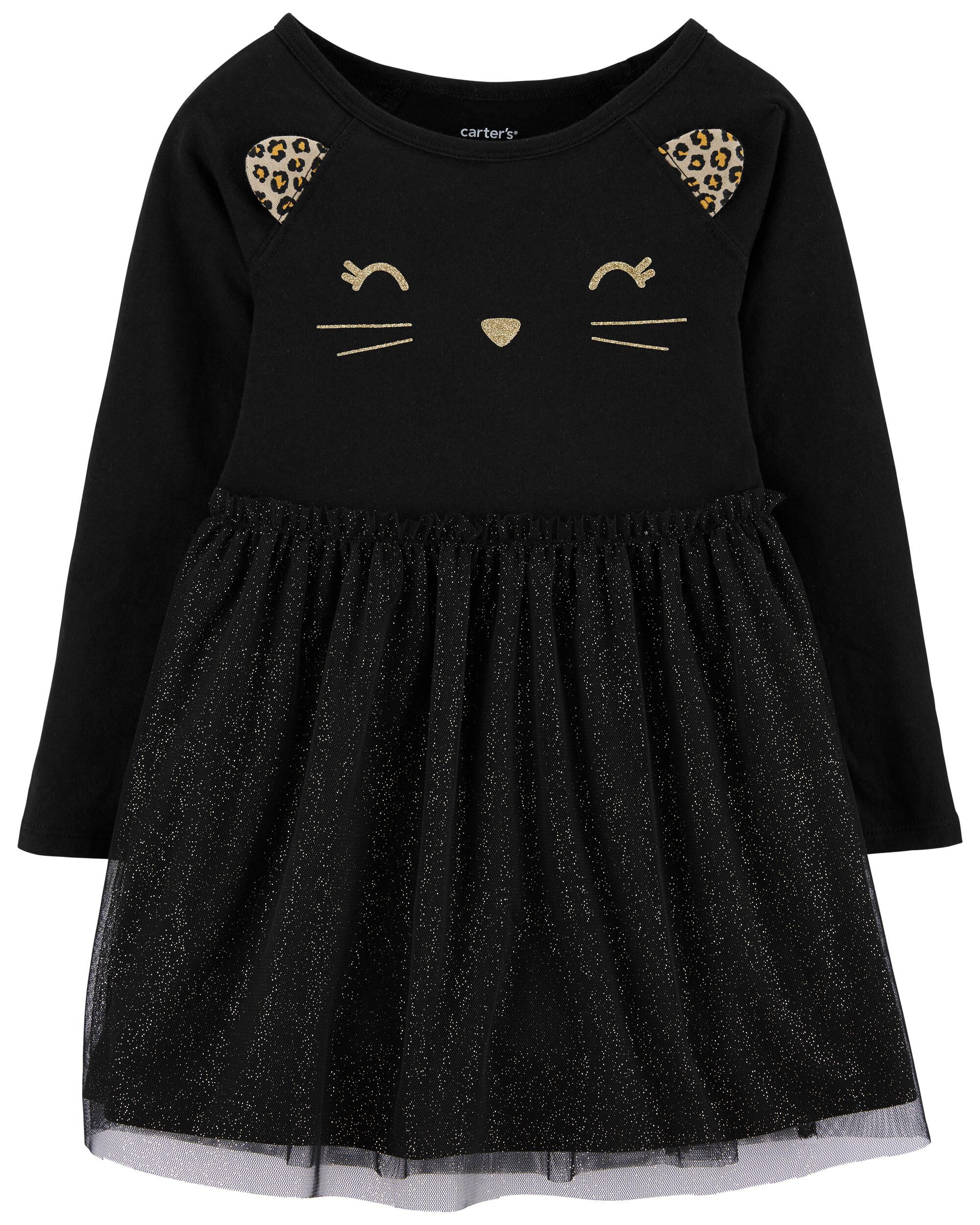 Halloween Cat Tutu Jersey Dress