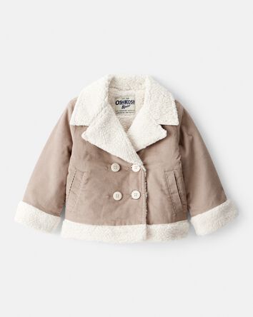 Baby Girl Corduroy Long-Sleeve Fashion Jacket - Cream, 