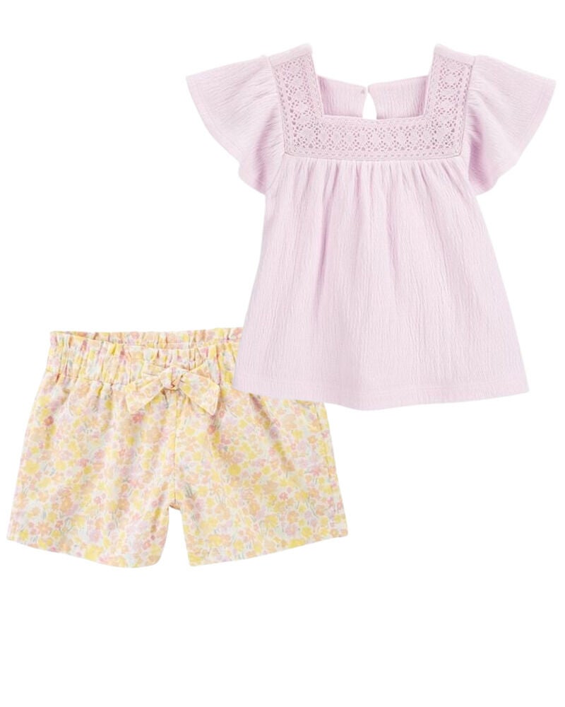 Multi Baby 2 Piece Top Short Set Carter s Oshkosh Canada