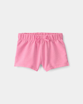 Baby Girl French Terry Shorts - Pink, 
