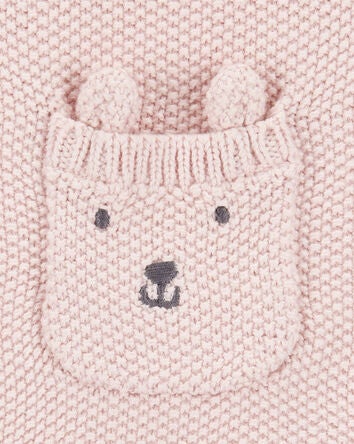 Baby Solid Cotton Romper - Pink, 