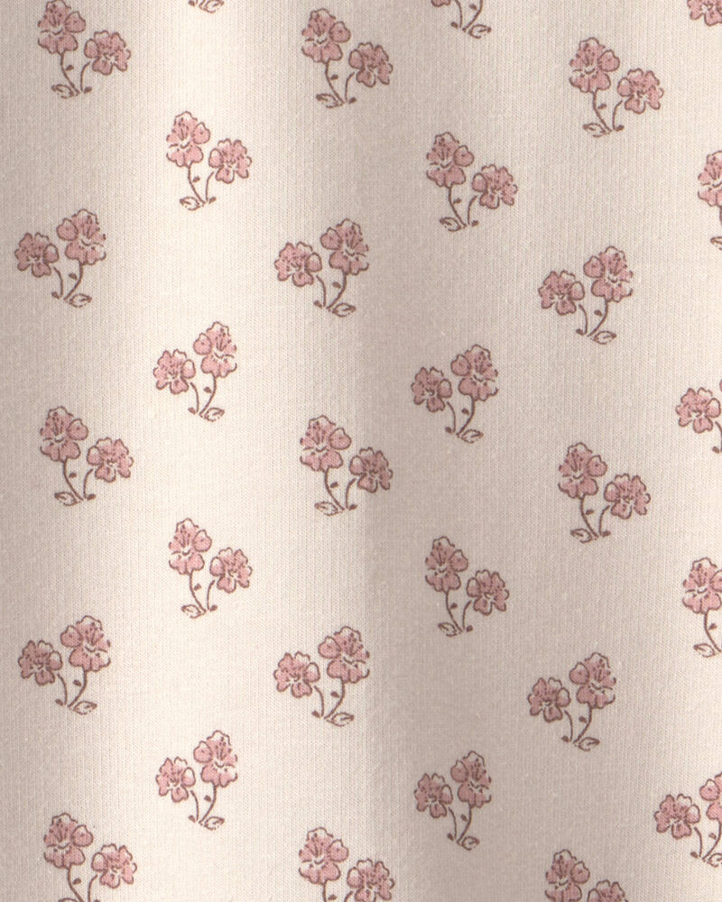 B&eacute;b&eacute; fille - Combinaison en jersey bouclette de coton biologique &agrave; motif floral, image 4 sur 4 diapositives