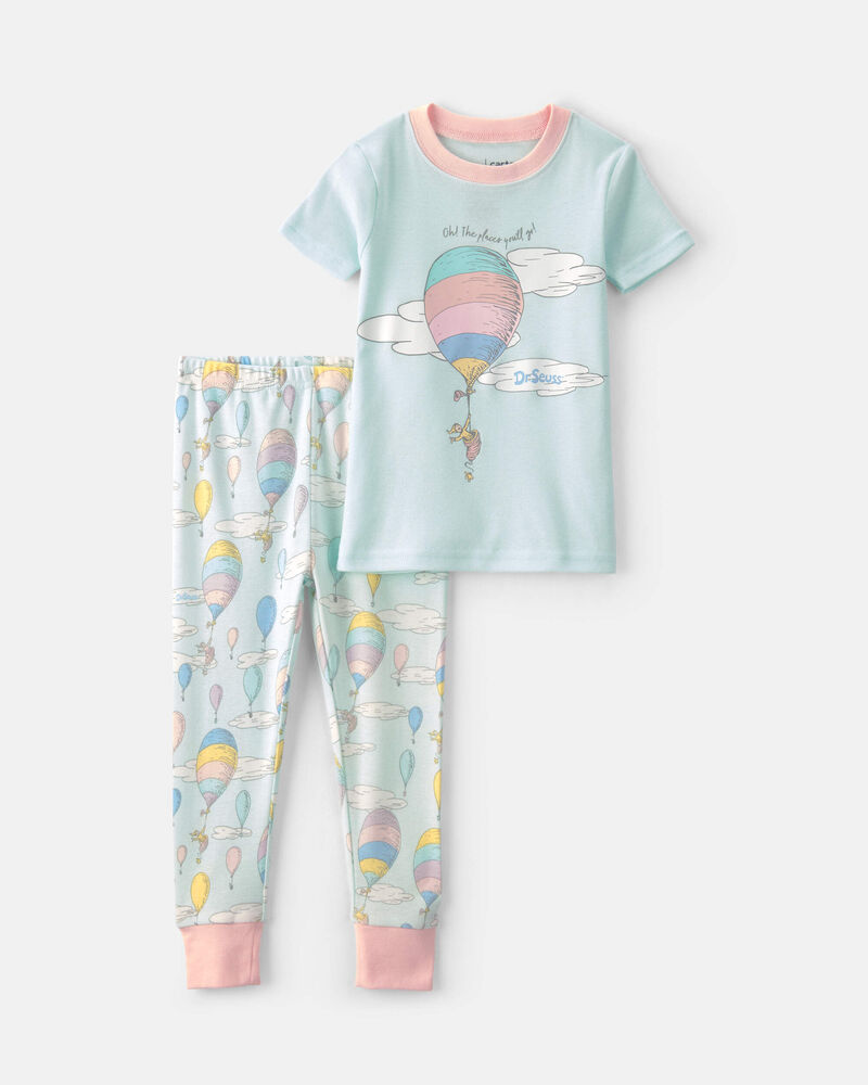 Toddler Girl 2-Piece Dr. Seuss&trade; Short-Sleeve Snug Fit 2-Piece Pyjama Set, image 1 of 4 slides