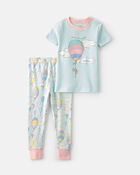 Toddler Girl 2-Piece Dr. Seuss&trade; Short-Sleeve Snug Fit 2-Piece Pyjama Set, image 1 of 4 slides