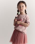 Toddler Girl I Wanna Go Outside Long-Sleeve Relaxed Graphic Tee - Light Pink, image 4 of 6 slides