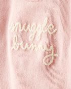 Baby Girl Snuggle Bunny Pullover Sweatshirt - Pink, image 2 of 4 slides