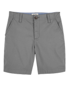Kid Flat-Front Shorts - Grey, image 1 of 4 slides