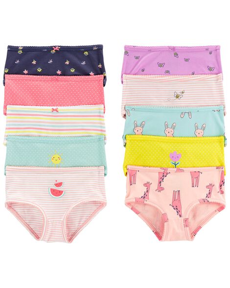 Greendigo Baby Girl Organic Cotton Underwear Panties - Wild Berries - Pack  of 3
