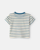 B&eacute;b&eacute; gar&ccedil;on - Ensemble 2 pi&egrave;ces haut manches courtes &agrave; rayures et pantalon, image 2 sur 4 diapositives
