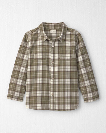 Gar&ccedil;ons - Chemise boutonn&eacute;e en flanelle de coton biologique, 