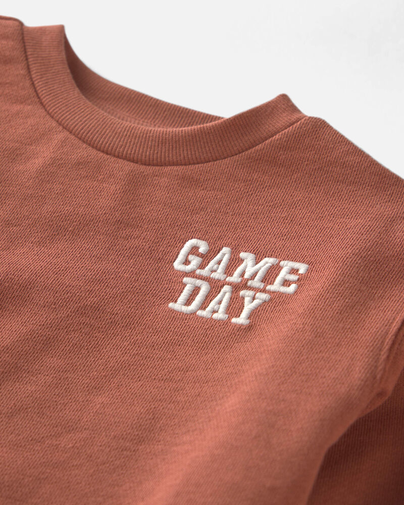 Toddler Organic Cotton 'Game Day' French Terry Sweatshirt, image 3 of 6 slides