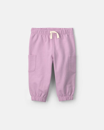 Baby Girl 2-Piece Heart Long-Sleeve Bodysuit & Pant Set - Purple/Cream, 