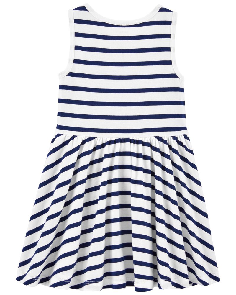 Toddler Striped Jersey Dress, image 2 of 4 slides
