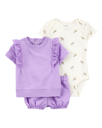 Baby 3-Piece Flutter Outfit Set, 