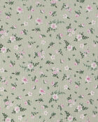 Girls Floral Long-Sleeve Top - Green, image 2 of 3 slides