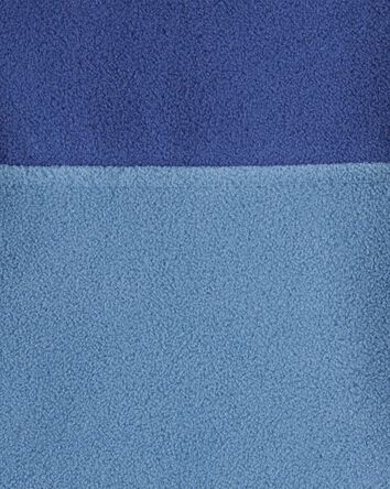 Boys Color Block Microfleece Quarter-Zip Pullover - Blue, 