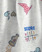 Filles - Jupe-short en coton &laquo;Go Team&raquo; - Gris, image 3 sur 3 diapositives