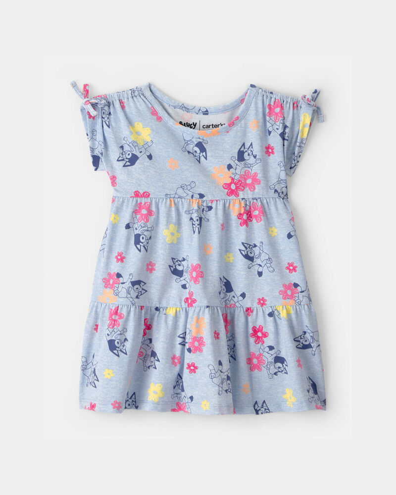 Baby Girl Bluey&trade; Floral Dress - Blue, image 1 of 3 slides