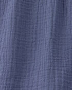 Boys Gauze Shorts - Blue, image 4 of 5 slides