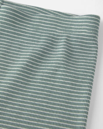 Kids 2-Piece Organic Cotton Ribbed Pajamas, 