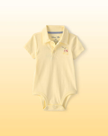 Baby Boy Disney&copy; Winnie the Pooh Embroidered Polo Bodysuit with Back Art - Yellow, 