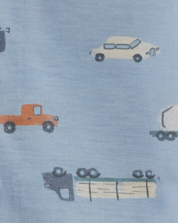 Tout-petit garçon - Pyjama 2 pièces décontracté à boutons à voitures, 
