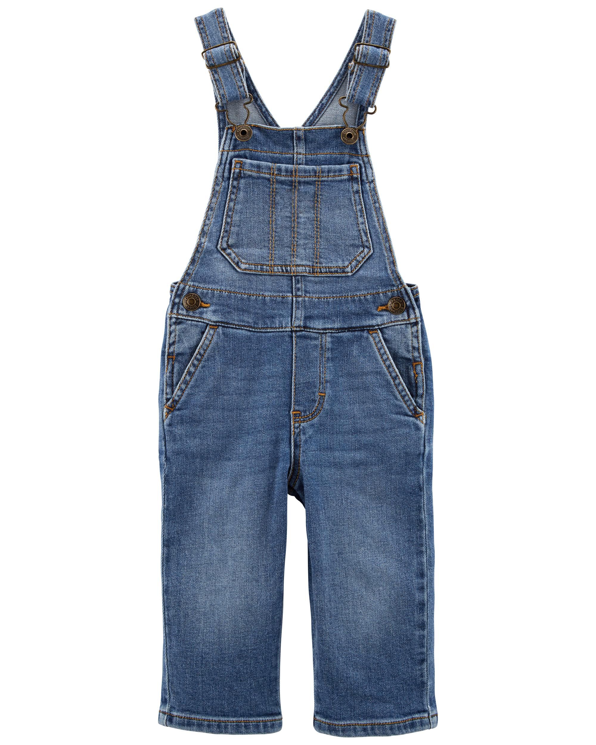 Kids denim top bib overalls