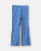Toute-petite fille - Legging extensible &agrave; jambe &eacute;vas&eacute;e en coton &agrave; motif n&oelig;ud - Bleu, image 2 sur 3 diapositives