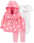 3-Piece Polka Dot Little Jacket Set, image 1 of 2 slides