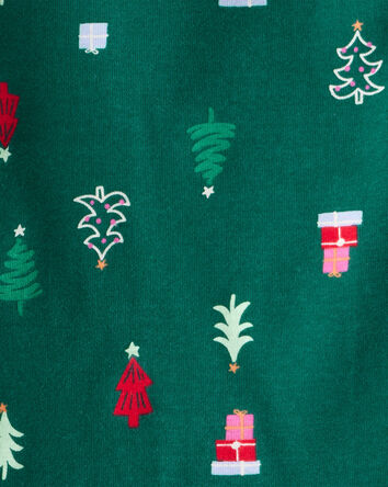 Toddler Green Trees 100% Cotton Long-Sleeve Snug Fit 2-Piece Pajamas - Green, 