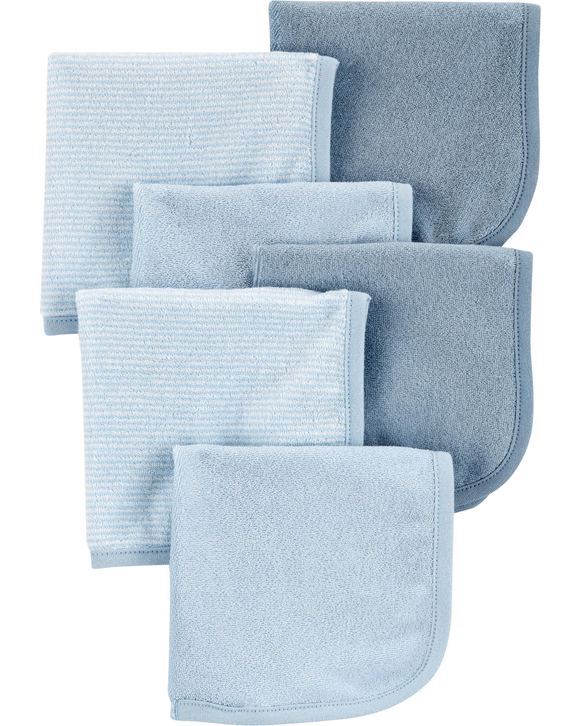 Blue 6 Pack Wash Cloths Carter s Oshkosh Canada