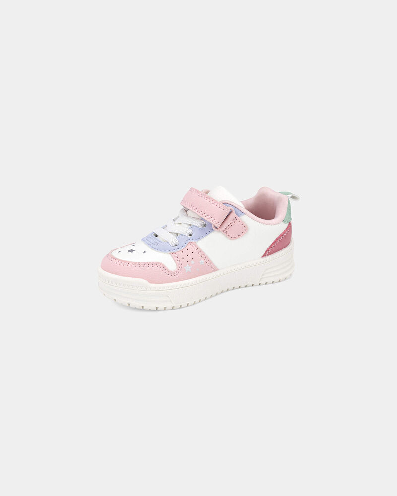 Toddler Girl Colour Block Casual Sneakers - Pink/White, image 6 of 6 slides