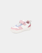 Toddler Girl Colour Block Casual Sneakers - Pink/White, image 6 of 6 slides