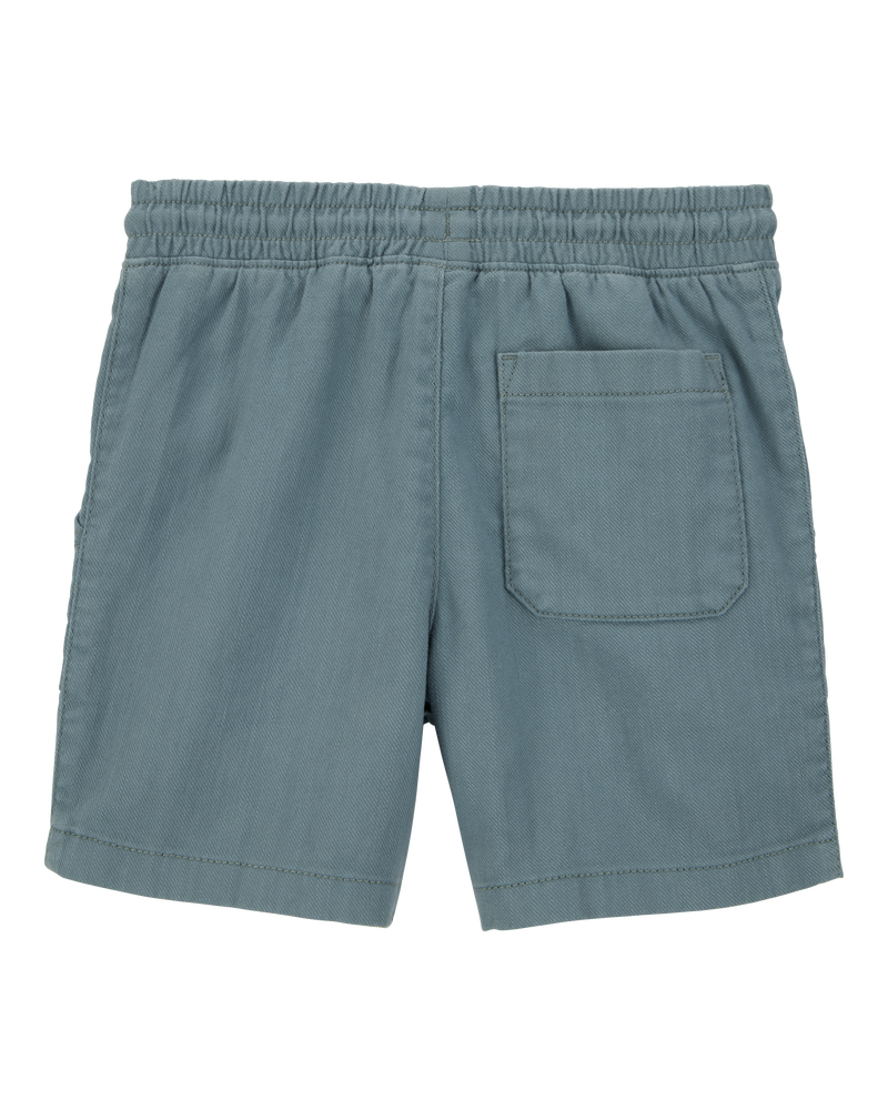 Kid Pull-On Twill Shorts - Green, image 2 of 4 slides