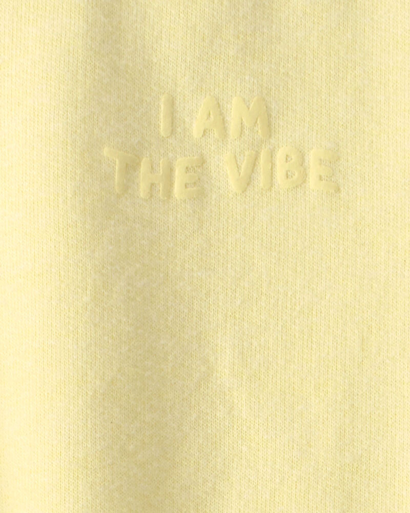 B&eacute;b&eacute; fille - Chandail en jersey bouclette &laquo;I Am The Vibe&raquo; - Jaune, image 3 sur 3 diapositives