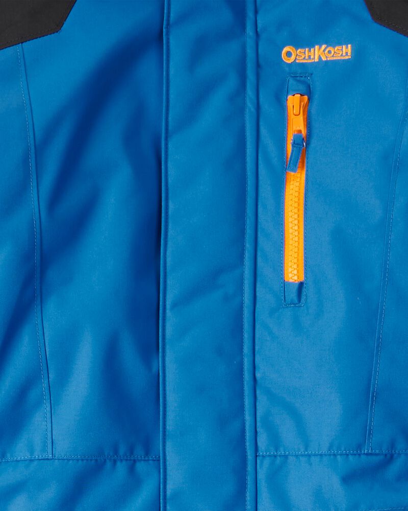 Kid Boy 1-Piece Taslan Snowsuit - Blue, image 4 of 5 slides