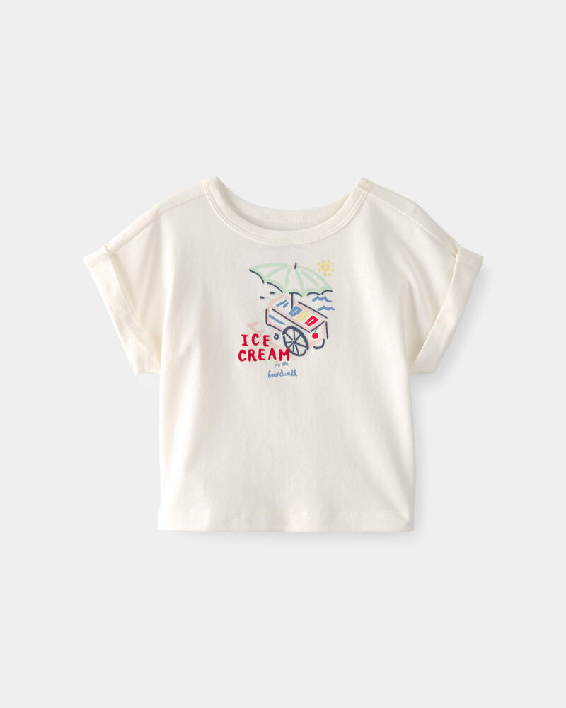 Baby Girl Ice Cream Top - Cream, image 1 of 3 slides