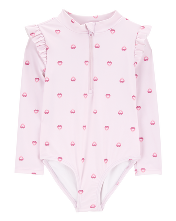 Toddler 1-Piece Heart-Print Swimsuit, 
