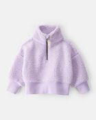 Baby Girl DayDream Fleece Quarter-Zip Pullover Sweatshirt - Purple, image 1 of 3 slides
