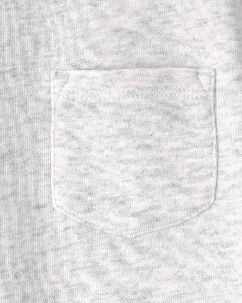Toddler Boy French Terry Pocket T-Shirt - Grey, image 4 of 5 slides