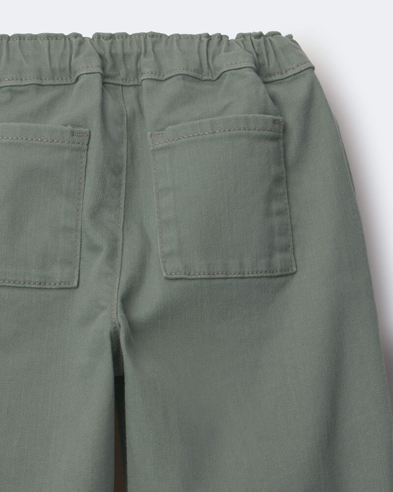 Toddler Girl Ric-Rack Cuffed Barrel Pant - Olive, image 6 of 6 slides