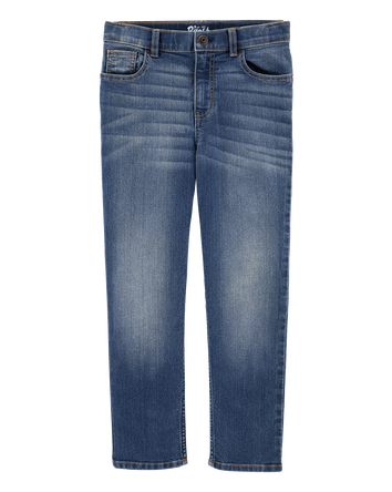 Enfant Jeans droit - d&eacute;lavage bleu ancre fonc&eacute;, 