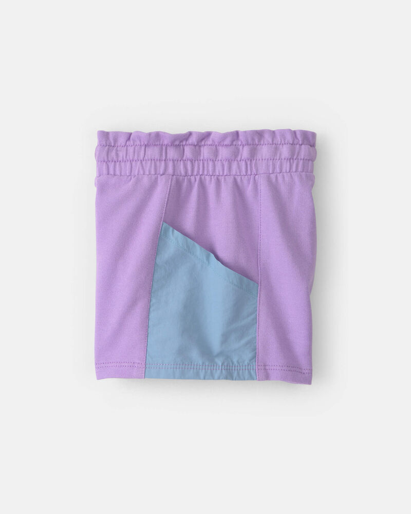 Tout-petit fille - Short en jersey bouclette - Mauve/Bleu, image 3 sur 5 diapositives