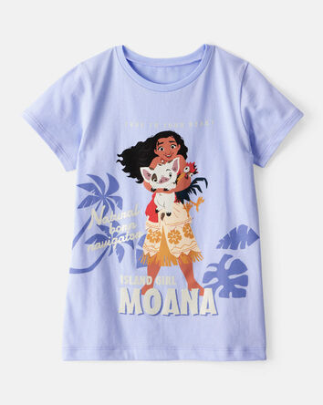 Filles - T-shirt &agrave; manches courtes &agrave; imprim&eacute; Moana Disney&copy; - Bleu, 
