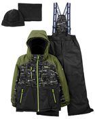 Kid 2-Piece Snowsuit With Bonus Hat & Neck Warmer, image 1 of 9 slides