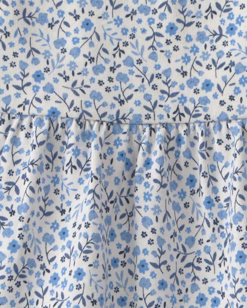 B&eacute;b&eacute; fille - Robe &agrave; &eacute;tages en coton biologique &agrave; motif de Pr&eacute; fleuri, image 4 sur 5 diapositives