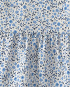 B&eacute;b&eacute; fille - Robe &agrave; &eacute;tages en coton biologique &agrave; motif de Pr&eacute; fleuri, image 4 sur 5 diapositives